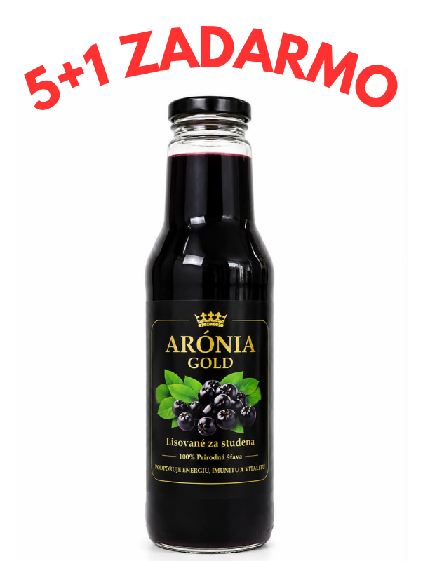 100% šťava z BIO arónie čiernoplodej 0,75L 5+1 ZADARMO